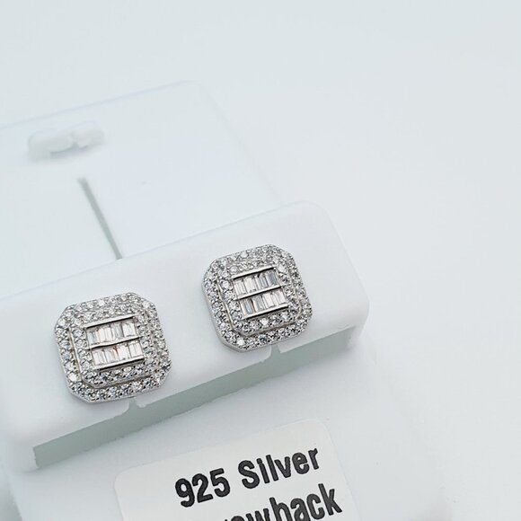 925 Sterling Silver Cubic Zirconia Earrings, U19254782 - Picture 5 of 11